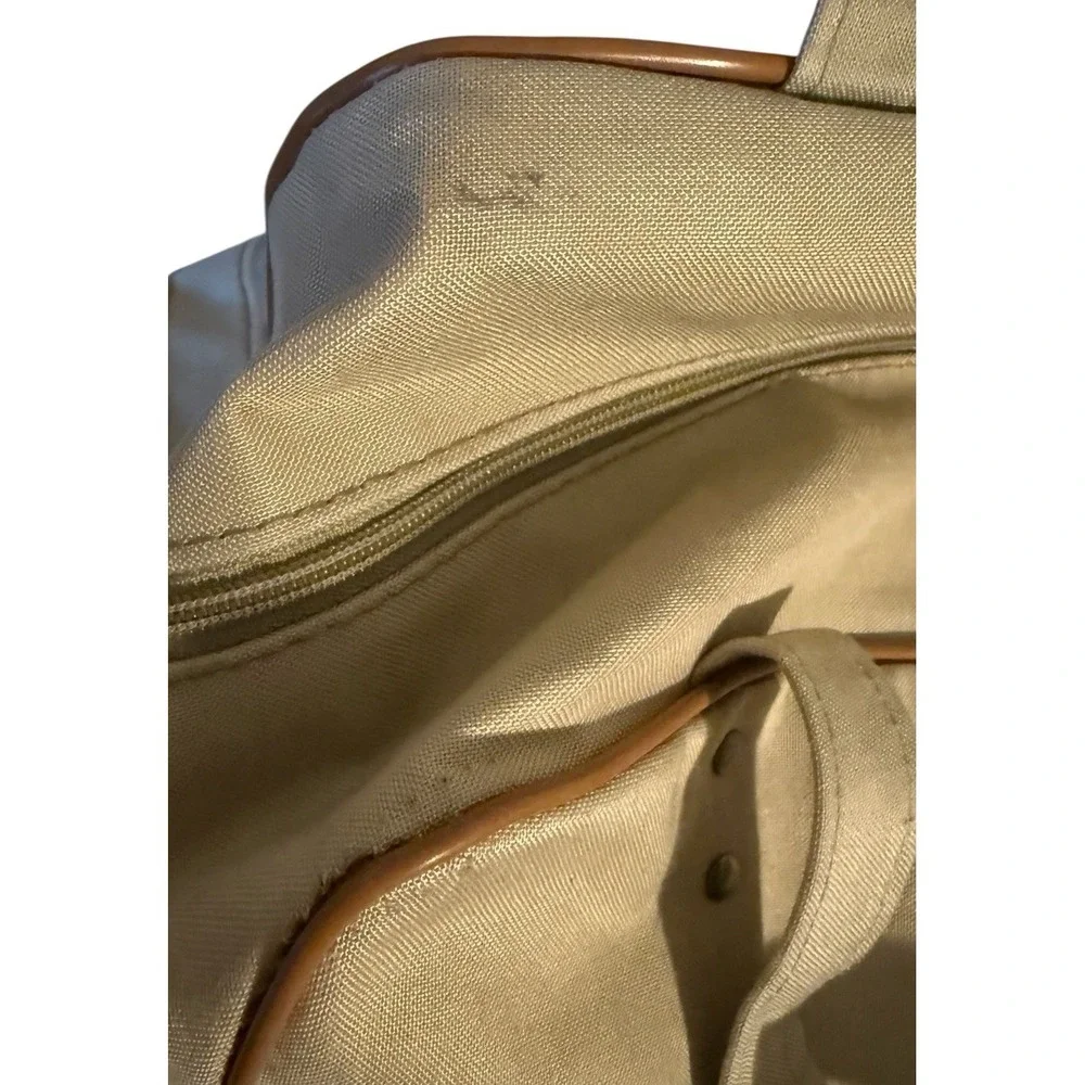 Vintage American Express Travel Agent Carry On Luggage Airline Bag 70's Tan